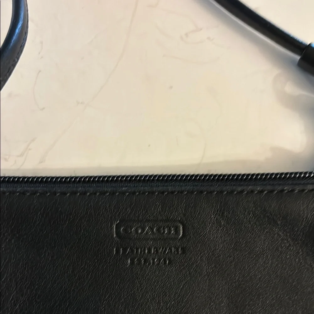 Coach Black All Leather Wristlet